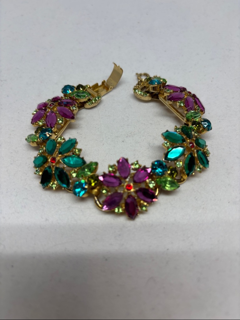 Gorgeous vintage D&E Juliana bracelet - Picture 12 of 16